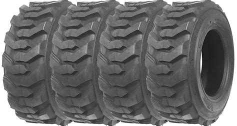 ZEEMAX Heavy Duty Set of 4 Skid Steer Tires, 10